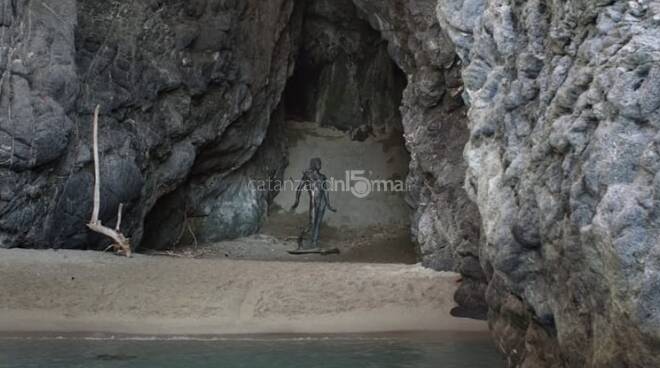 grotta san gregorio stalettì su locandina caveman