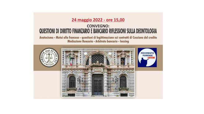 Convegno Consiglio dell’Ordine degli Avvocati di Crotone