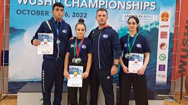 Wushu-Kung fu, en Letonia medallas para los atletas de Massimo Scalzo