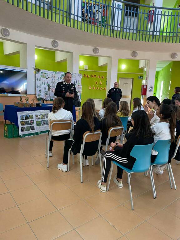 I Carabinieri incontrano gli alunni dell'istituto scolastico Lilio Adorisio