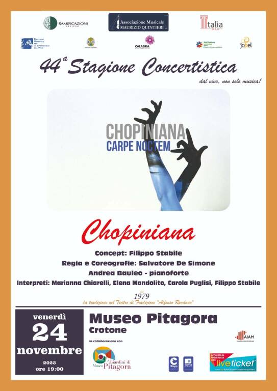 La danza sulle note al pianoforte di Chopin arriva al Museo e Giardini di Pitagora di Crotone