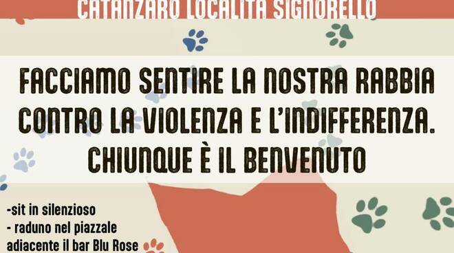 Locandina sit in cane ucciso